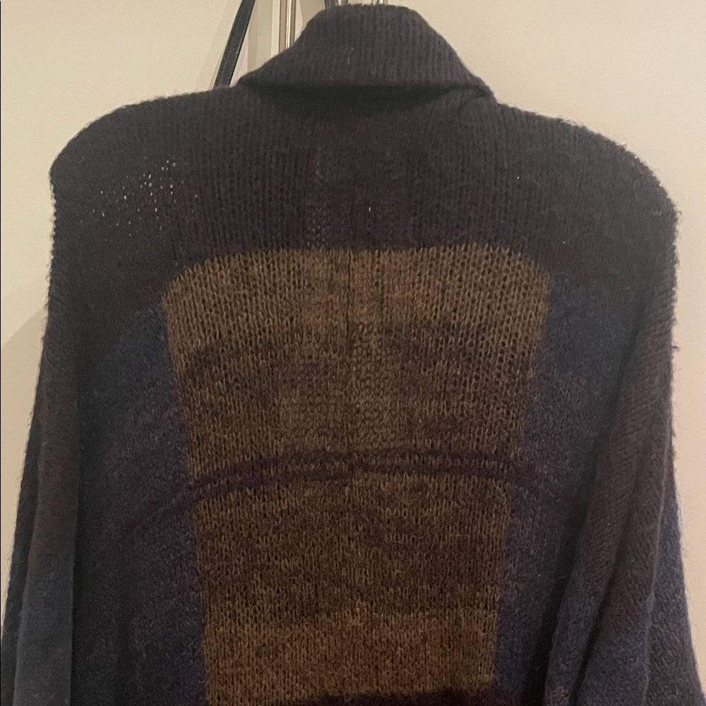 Dries Van Noten Black, Blue and Brown Long Cardigan - Picture 10 of 15